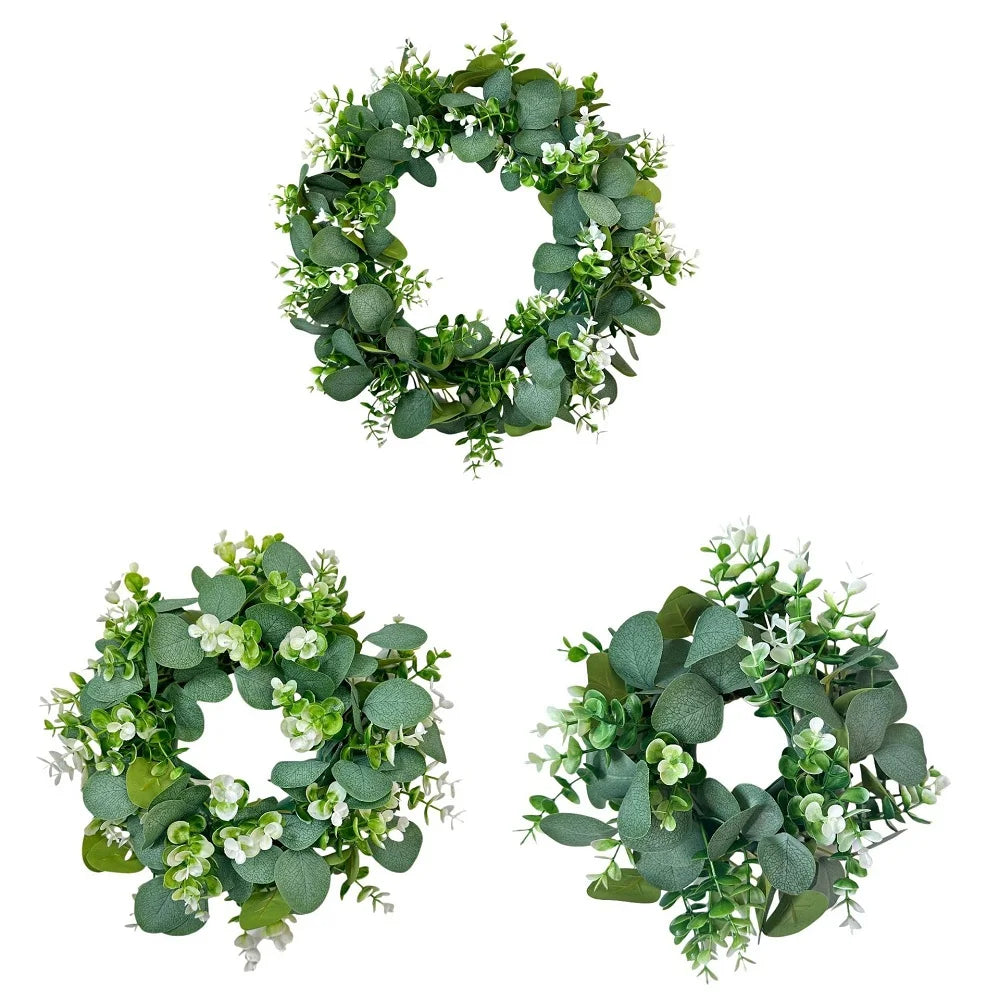 45cm Artificial Green Olive Wreath Greenery Wreath