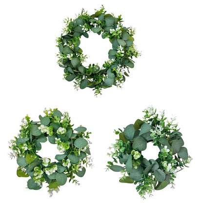 45cm Artificial Green Olive Wreath Greenery Wreath
