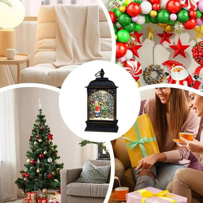 Christmas Snow Globe Lantern Christmas Scene