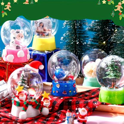 DIY Snow Globe Kit Clear Plastic Christmas Snowman