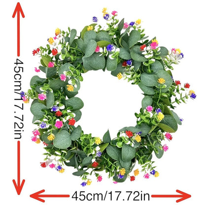 45cm Artificial Green Olive Wreath Greenery Wreath