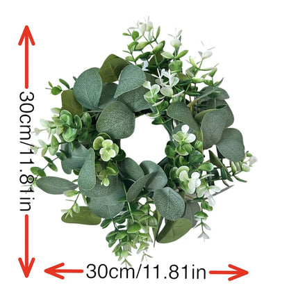 45cm Artificial Green Olive Wreath Greenery Wreath
