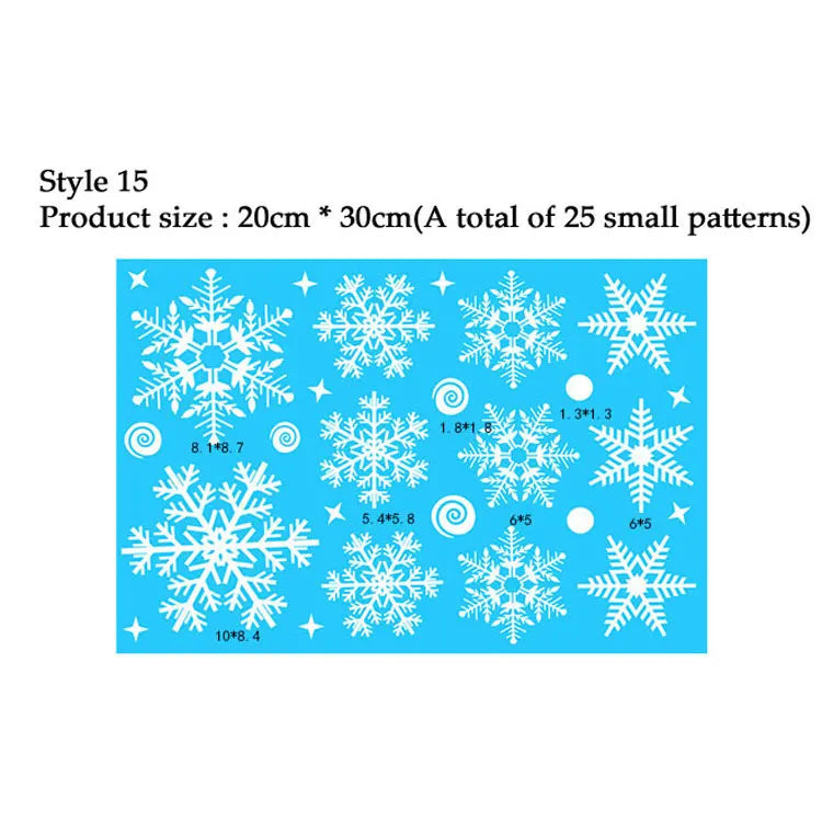 38 Pcs/Lot Snowflake Electrostatic Wall Stickers