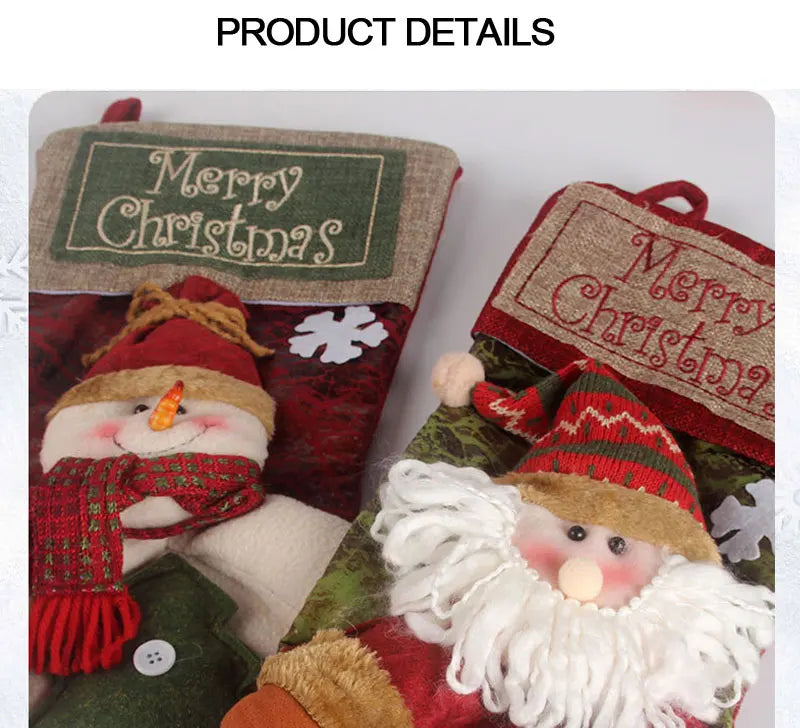 2025 Christmas Stocking Xmas Decoration Santa