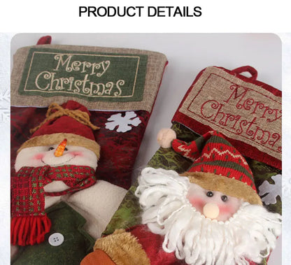 2025 Christmas Stocking Xmas Decoration Santa