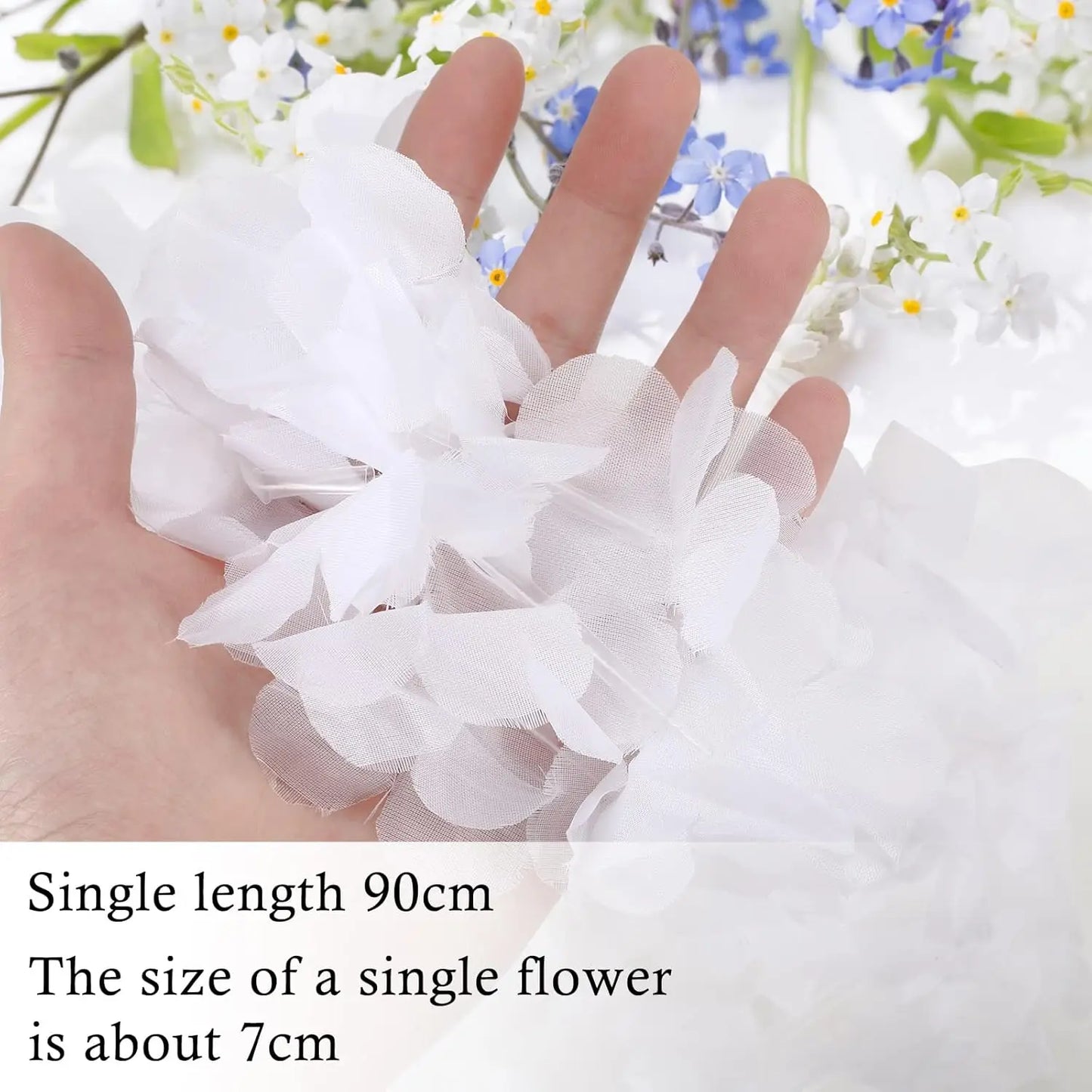 48Pcs White Flower Leis Luau Hawaiian Beach Wedding