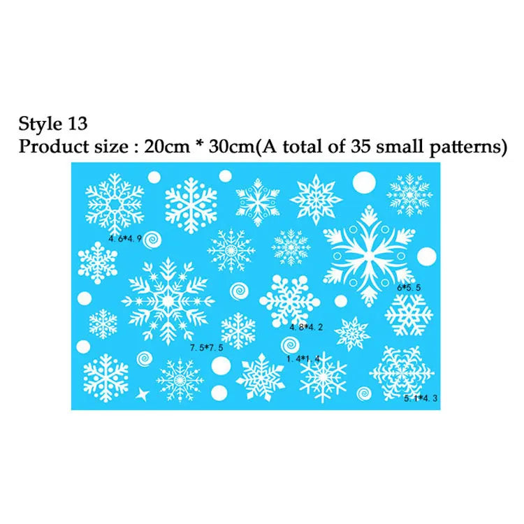 38 Pcs/Lot Snowflake Electrostatic Wall Stickers