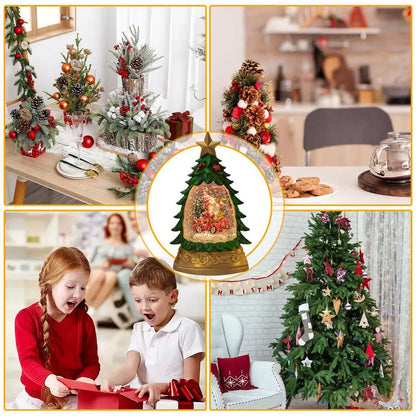 Tree Shape Snow Globe Water Lantern Christmas Snow