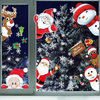 Christmas Santa Claus Window Clings Stickers Xmas