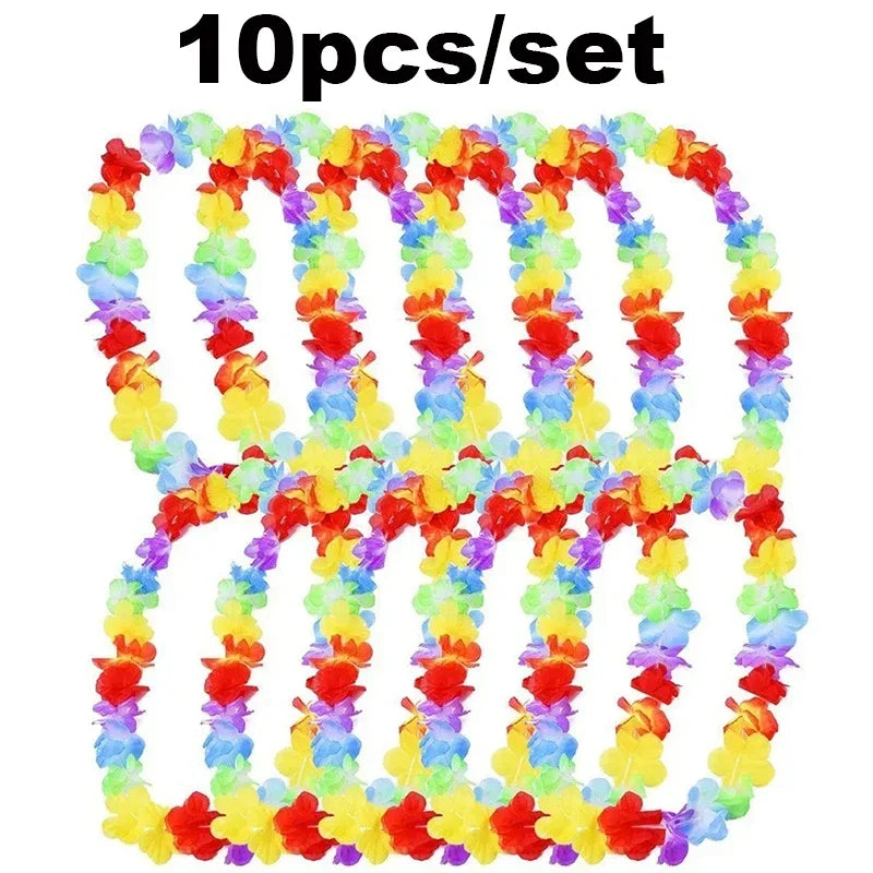 10pcs/set Hawaii Wreath Party Leis Flower Garland