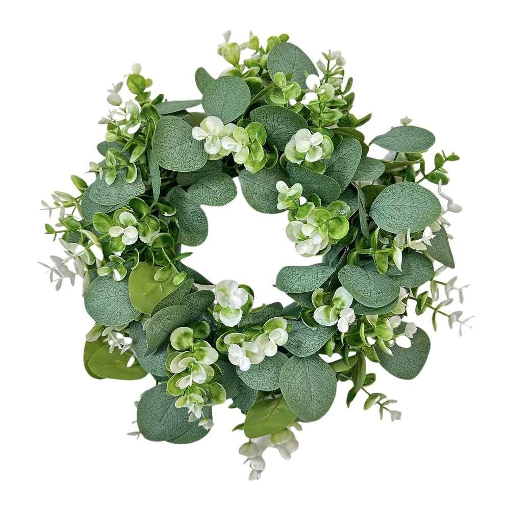 45cm Artificial Green Olive Wreath Greenery Wreath