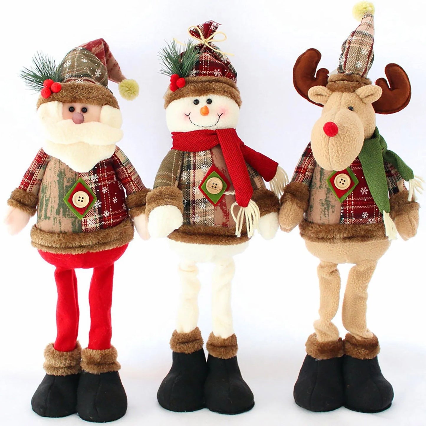 3PCS Christmas Decorative Christmas Dolls Reindeer