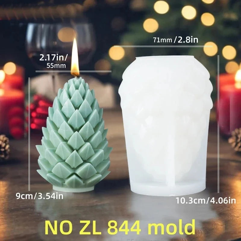 Santa Claus carrying gift relief cylindrical candle silicone