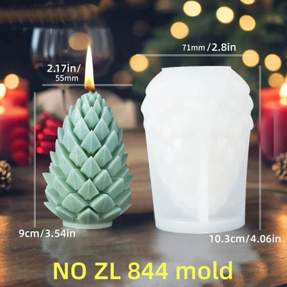 Santa Claus carrying gift relief cylindrical candle silicone