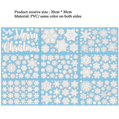 38 Pcs/Lot Snowflake Electrostatic Wall Stickers