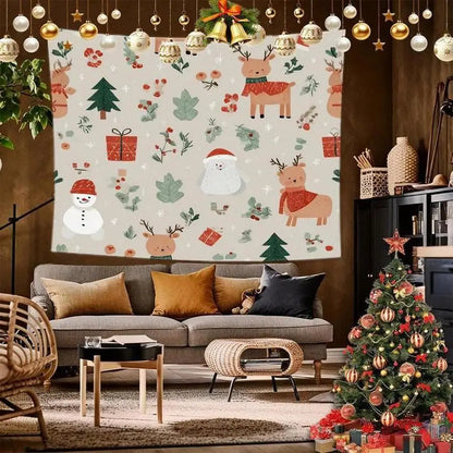 Snowflake Christmas Tapestry Background Cloth