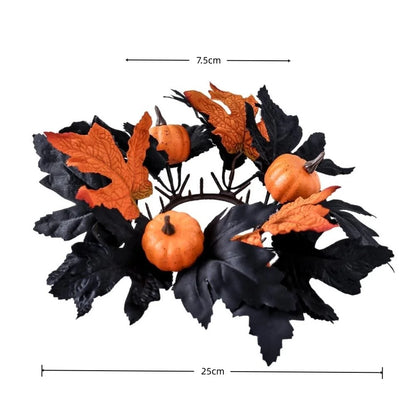 Artificial Maple Leaf Wreath Berry Pumpkin Wreath