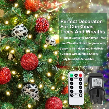 220V EU Plug 30M/50M/75M LED Tree Firecracker Copper