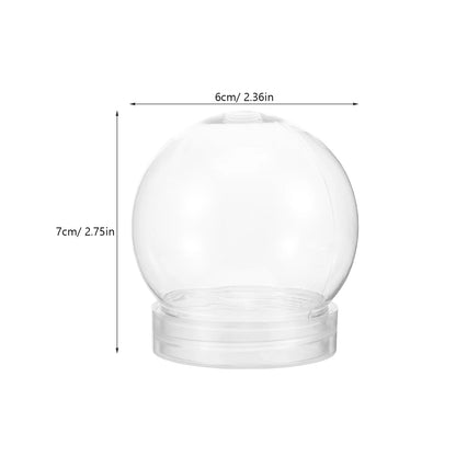 10pcs Christmas Plastic Globes Clear Water Globes