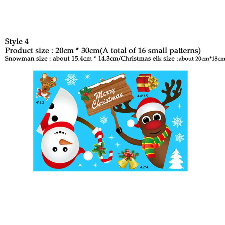 38 Pcs/Lot Snowflake Electrostatic Wall Stickers