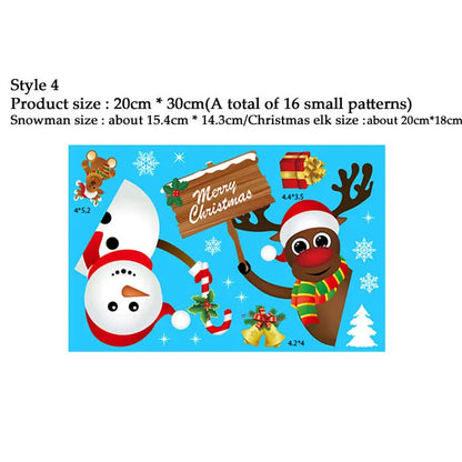 38 Pcs/Lot Snowflake Electrostatic Wall Stickers