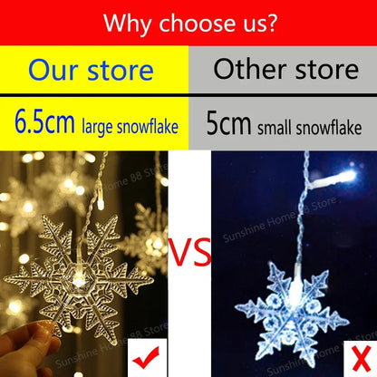 3.5M,Christmas LED Fairy String Lights, Snowflake
