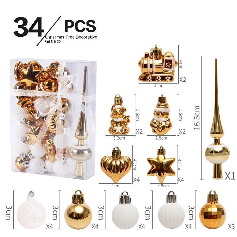 Christmas Decorations Ball 34 Pieces Set Christmas Tree Pendant