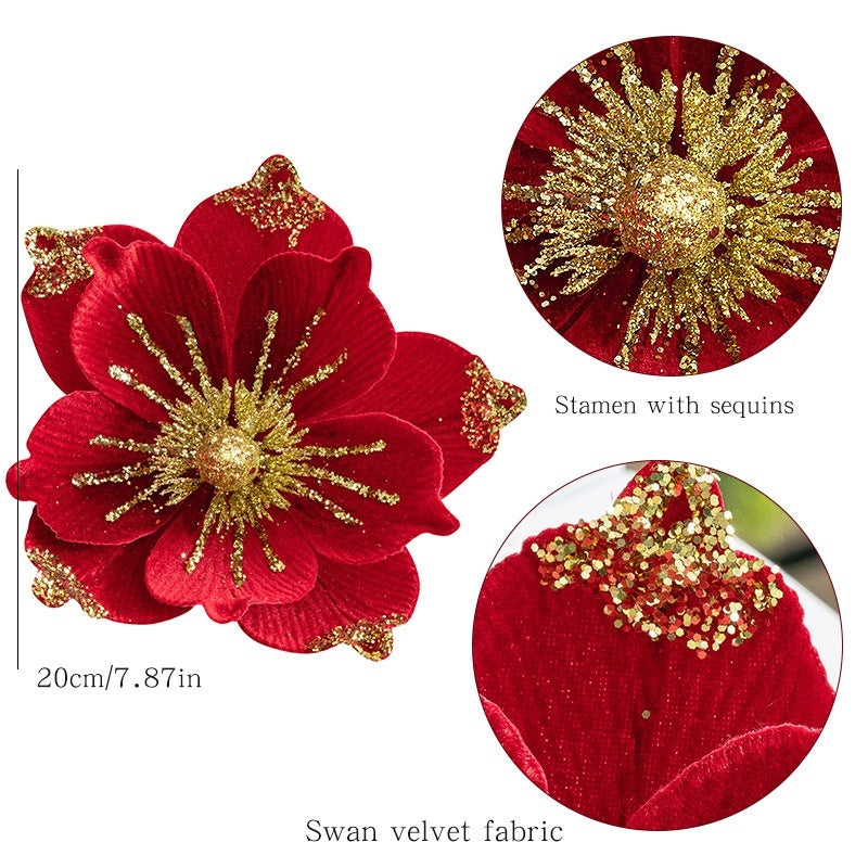 Flannel Flowers Christmas Tree Decoration