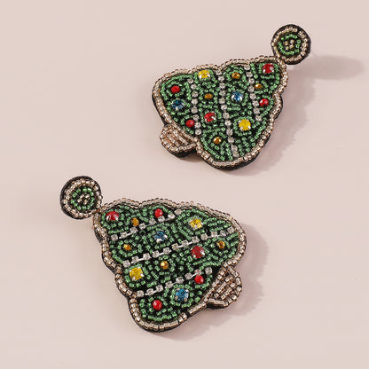 Christmas Tree Earrings Handmade