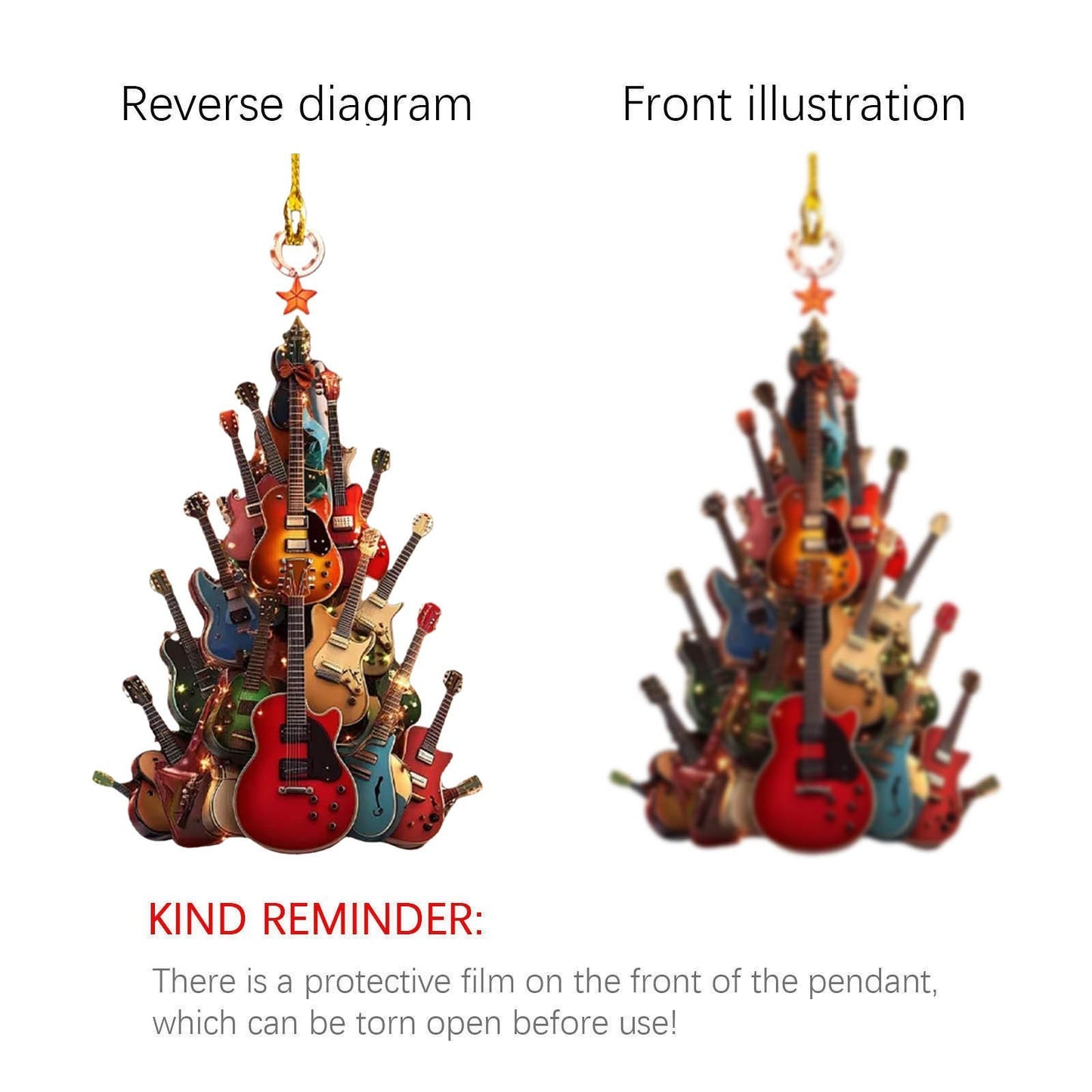 Guitar Christmas Tree Decorations